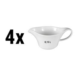 (4 pcs) SELTMANN WEIDEN | Porcelain Butter sauce boat – Savoy – 0.15 L – White