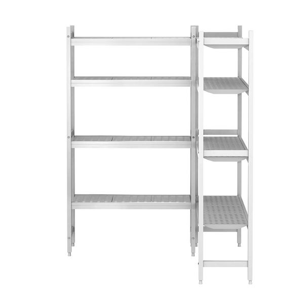 Conjunto de estante de aluminio - forma de L - profundidad de instalación: 360 mm