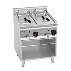Friteuză electrică dublă de 10+10 litri cu cadru de bază