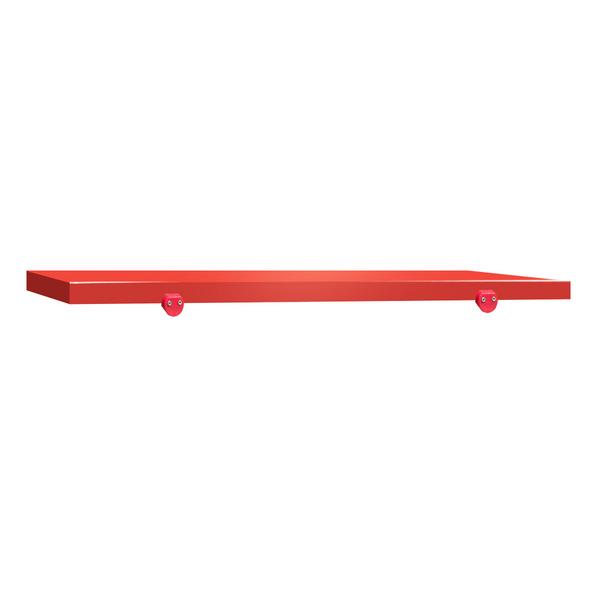 Snijplaat voor werktafel - 1400x700mm - Dikte: 40mm - HACCP-conform - HDPE 500 - Rood - Antislipvoetjes - Vaatwasmachinebestendig