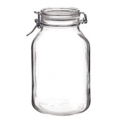 (6 pcs) Bocal hermétique Bormioli Rocco - DUBLIN - 3L - fermeture à étrier