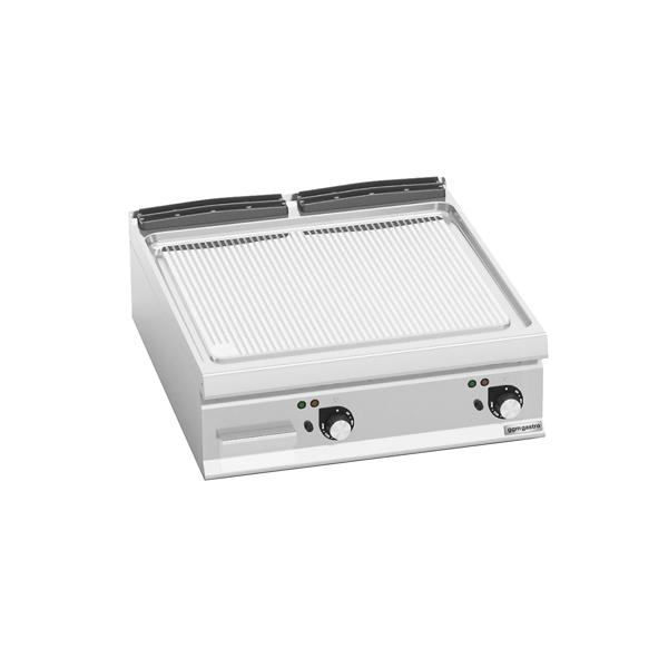 Commercial Electric Griddle Plate PREMIUM - Ribbed AISI 316 - 800x900 mm - 13.2 kW - PAOLO 900