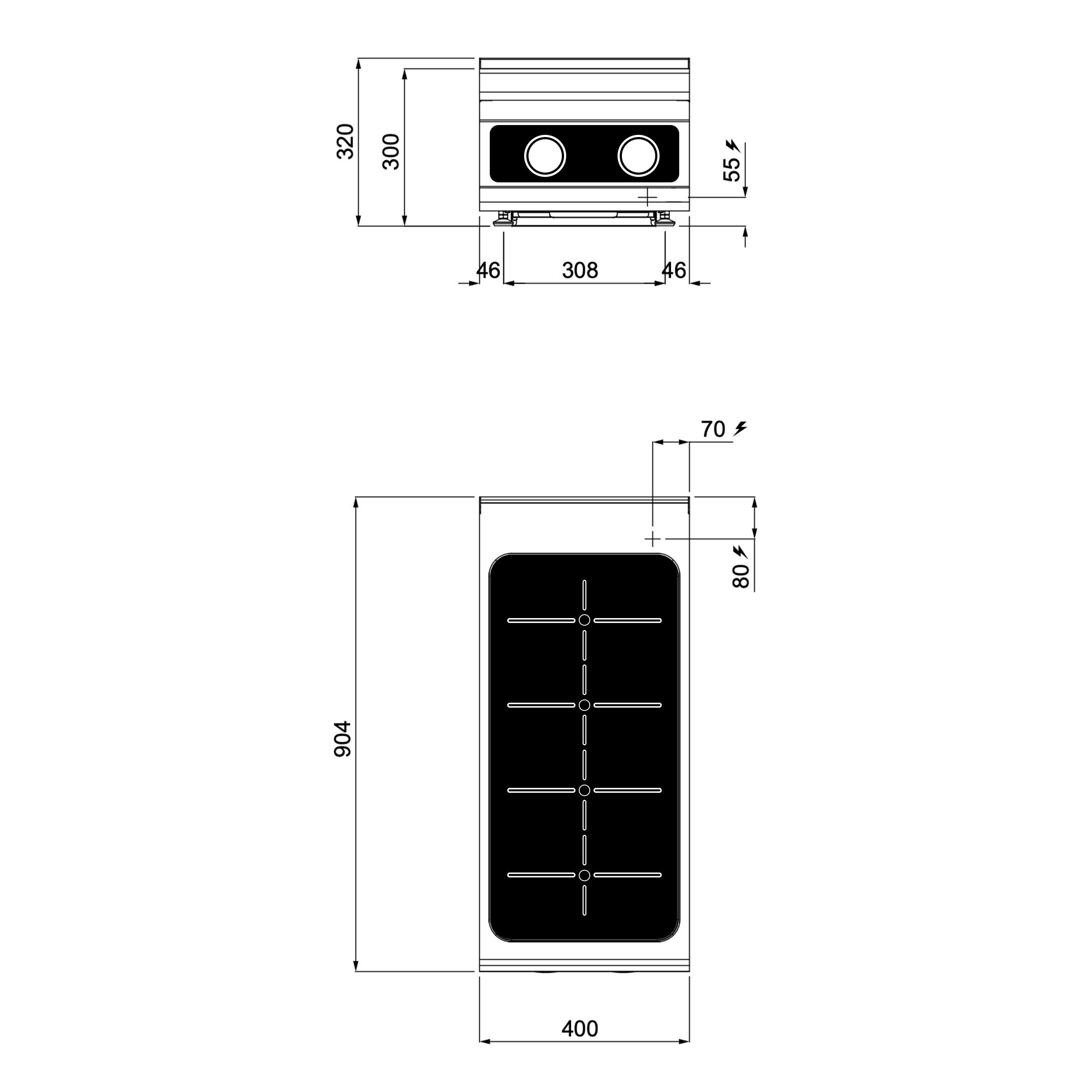 Fourneau à induction - 14kW - Bflex Digital