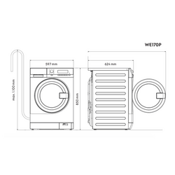 ELECTROLUX | myPRO WE170P - Smart professionele wasmachine - 8kg - met afvoerpomp