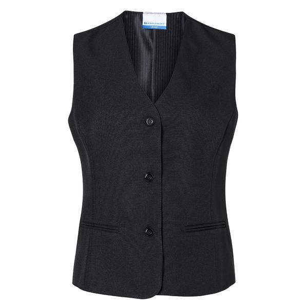 (6 stuks) KARLOWSKY | Dames Gilet Basic - Zwart - Maat: XS