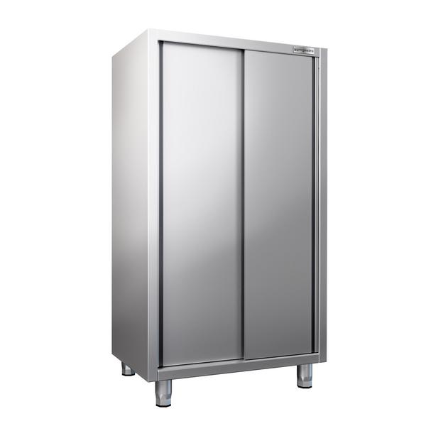 RVS hoge kast AISI 304 PREMIUM - 1200x700mm - 2 schuifdeuren - hoogte: 1800mm