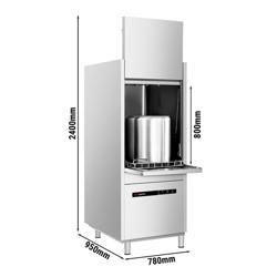 Lave-batterie à double paroi - Écran tactile - 16,70kW - avec doseurs de détergent et de produit de rinçage