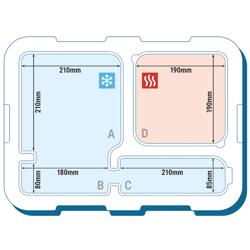 CAMBRO | CAM GOBOX® - Recipiente isolado para refeições - com 4 compartimentos