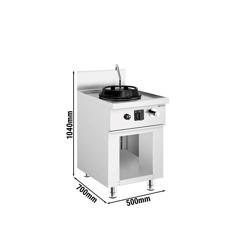 Fornello Wok a gas - 15 kW - 1 piano cottura - incl. 1 Mini colonna d'acqua