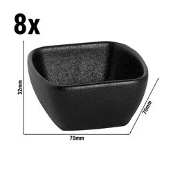 (8 stuks) UNIVERSE - Schaal Maastricht - Vierkant - 750ml - 70x70mm - Zwart