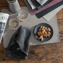 (144 stuks) Placemat James - lederlook - 33x46cm - graphit