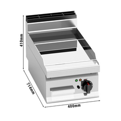 Elektro Bratplatte - 4,8 kW - Glatt - mit glänzendem Finish