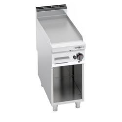 Fry Top Gas Professionale - 10,0 kW - Liscio - Superficie di cottura: 396x667mm - incl. sottotelaio