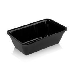 Tava de prezentare dreptunghiulară GN 1/4 - Negru - Fără BPA - 265 x 162 x 50 mm Tava pentru alimente | Tava | Tava de pregătire