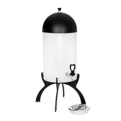 Commercial Buffet Milk Dispenser – Black - Powder-Coated Stainless Steel - Drip Tray