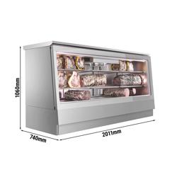  Armário de maturação de carnes - expositor refrigerado 2,0 m - 1 porta de vidro