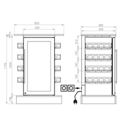 Conferentiekoelkast - 820mm - 110 liter - met 1 glazen vleugeldeur
