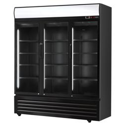 Frigo per bibite - 1500 litri - con 3 porte in vetro e display pubblicitario