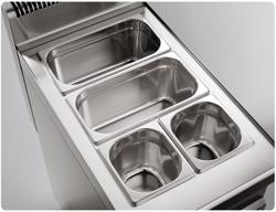 Bain-marie électrique – 2,4 kW – 2 × GN 1/1 ou 4 × GN 1/2