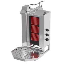 Electric Doner Kebab Grill (Shawarma/Gyros) - 3 Burner - up to 40kg - 5.4kW - incl. 2 double doors & drip tray