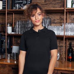(6 peças) Karlowsky - Camisa Polo Feminina Workwear Básica - Preto - Tamanho: S