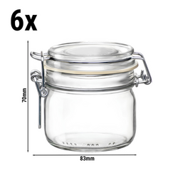 (6 τεμάχια) Δοχείο αποθήκευσης Bormioli Rocco - DUBLIN - 125ml - με περιστρεφόμενο καπάκι