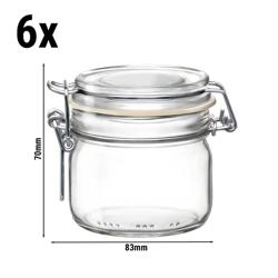(6 pcs) Bormioli Rocco | Clip Top Preserve Jar - DUBLIN - 130ml - with Clip Top Lid