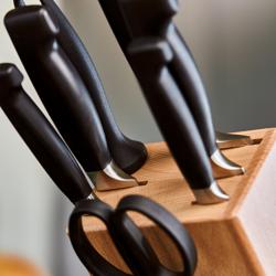 ZWILLING | VIER STERNE – zestaw noży w blokach – 8 sztuk – naturalny