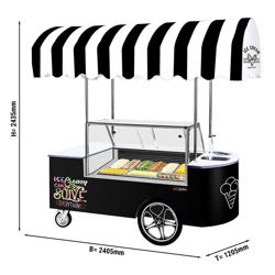 Carrinho para Gelados - com 2 portas de correr - Quadrado - 2,4 x 1,2 m