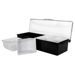 Organizador de bar - 4 compartimentos - com tampa
