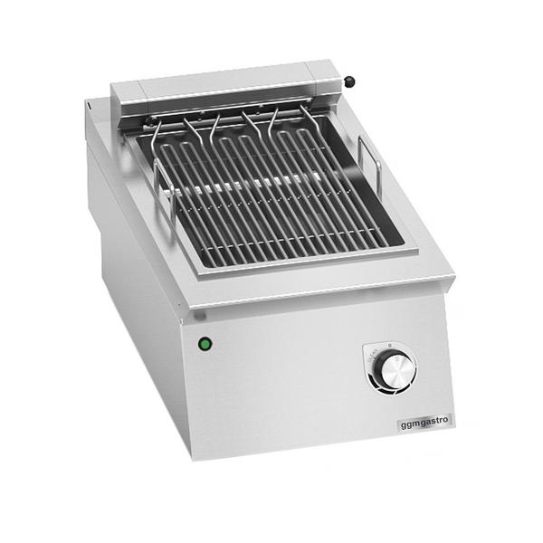 Elektrische grillplaat - 4,0kW - 0,4x0,73m - Tafelmodel - 730mm diep - RVS