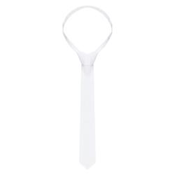 (5 pieces) KARLOWSKY | Slim Uniform Tie – White - 148 x 6.5 cm - 95°C washable - Easy-care