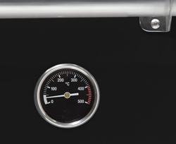 Four à braise (four à charbon de bois) - 920mm - avec support de grilles et soubassement - Noir - fermé