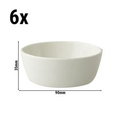 (6 db) LUX - Tál Maastricht - Ø 9 cm - Elefántcsont színben