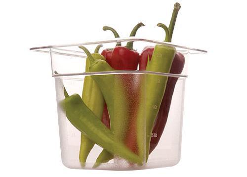 Polycarbonate GN 1/6 container - clear - Height: 150mm