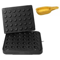 Tartelettform för tartelettmaskin TMPIC - Form: Sked - 68x31 mm – höjd 13 mm - för 30 tartelettskal - passar till TMPIC