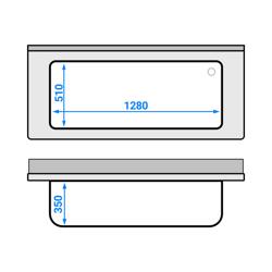 Stainless Steel Commercial Sink Unit ECO - 1600x700mm - with Undershelf & Single Bowl - with Upstand