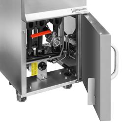 Friggitrice a gas professionale su mobile - 16L - 27kW - comandi meccanici - con rubinetto di scarico