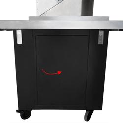 Commercial Gas BBQ Grill Station - 22.5 kW - LPG & Natural Gas - AISI 304 Stainless - Rotisserie - Black