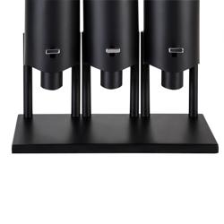 Cornflakesspender - dreifach - Ø 120mm - Schwarz - Hebelausgabe