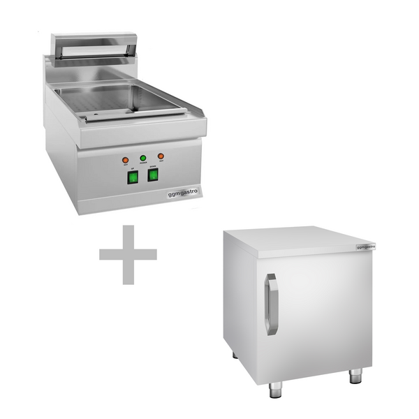 Friteswarmer - 1,17 kW - 1x GN 1/1 - incl. onderstel met 1 deur