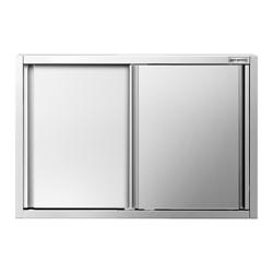 Edelstahl Wandhängeschrank PREMIUM - 1200x400mm - mit Schiebetür - 800mm hoch