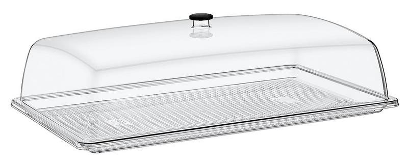 Witrynka bufetowa - GN 1/1 - 500x325mm - Wysokość: 170mm - prostokątna - zestaw 2 szt. - z tacą GN 1/1 - stapelowana - odporna na uderzenia