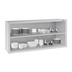 Armario de pared de acero inoxidable ECO - 1200x400mm - abierto (sin puertas) - 650mm de alto