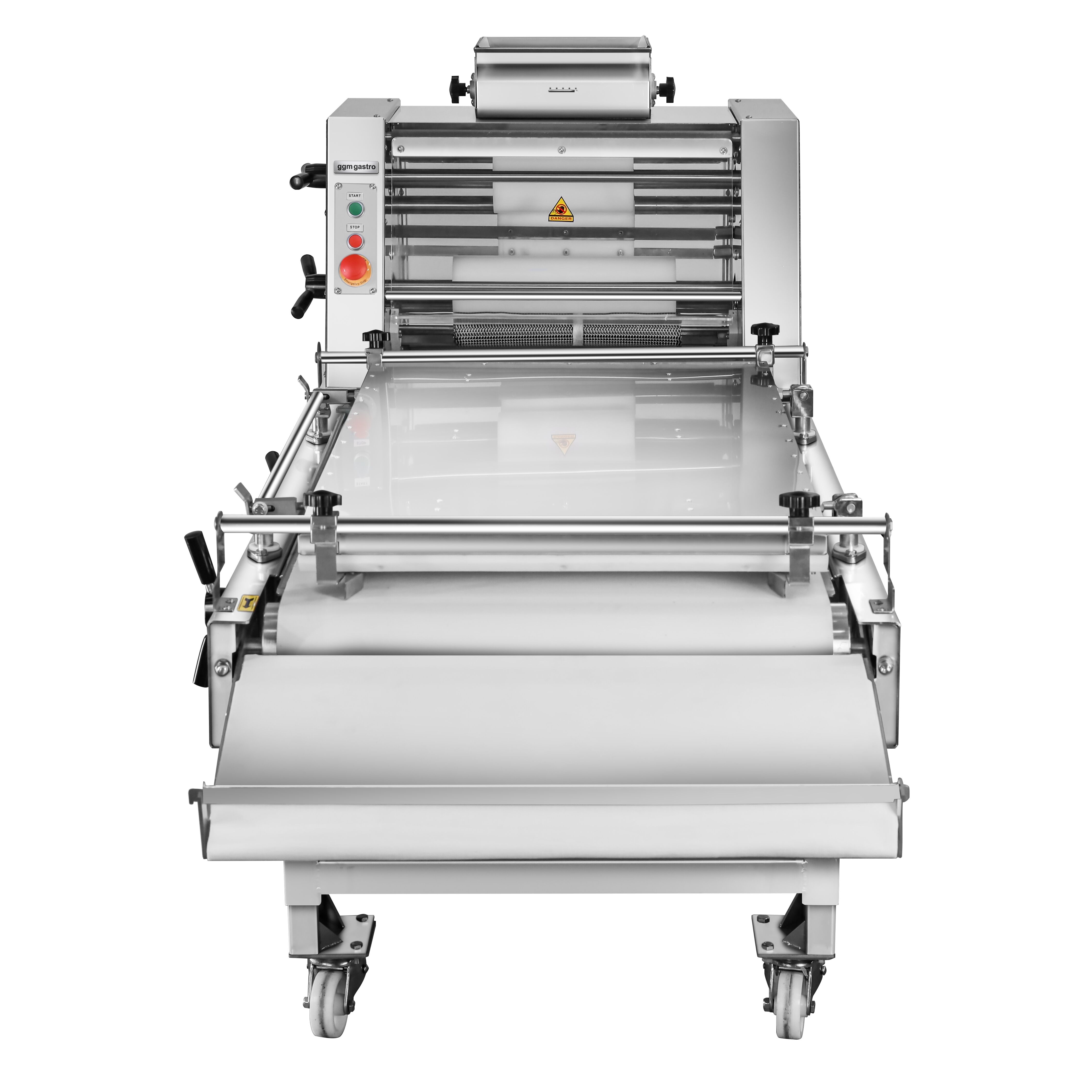 Façonneuse de boulangerie - Sur piétement - 4 cylindres - 550W - Jusqu’à 3000 pièces/h - Acier inoxydable