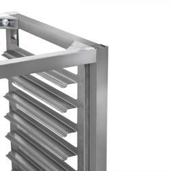 Commercial Combi Oven Stand for KB511 & KB1011 – Stainless steel - 710×630×1000 mm - 8× GN 1/1 tray holder incl. - Fixed feet