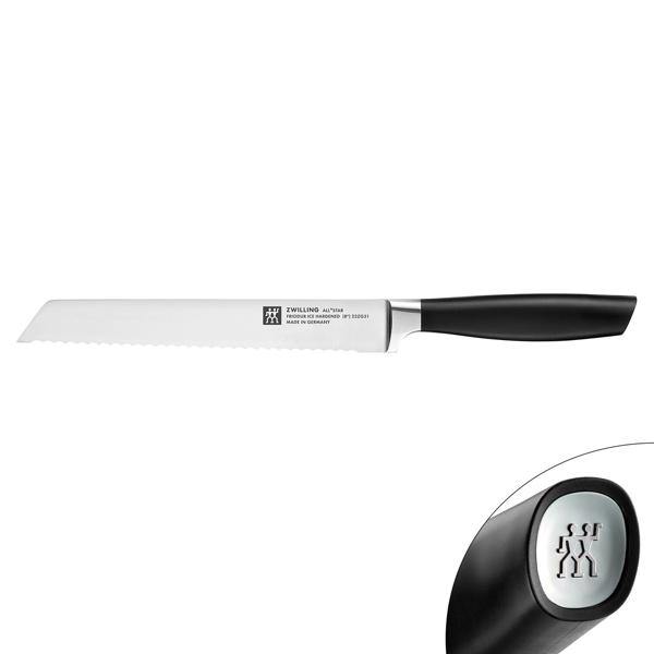 ZWILLING | TANREI - Nůž na chléb s vlnitým ostřím - čepel: 200mm - stříbrný