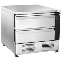 Horeca koelonderbouw - +2°C tot +8°C - 905mm - 2 lades - 4x GN 1/1