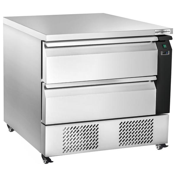 Horeca koelonderbouw - +2°C tot +8°C - 905mm - 2 lades - 4x GN 1/1