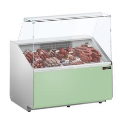 Soğuk Teşhir Dolabı - 944x979mm - 1 kapılı - düz camlı - dijital termostat - ön panel hellyeşil